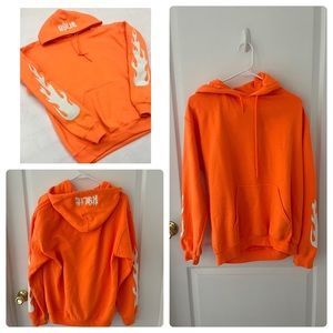 Kylie Orange Flame Hoodie